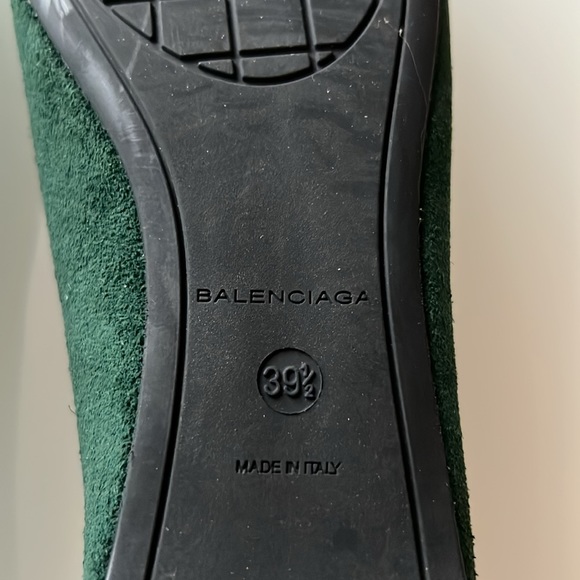 Balenciaga Suede Ballet Flats Dark Green 9.5 - Picture 7 of 11
